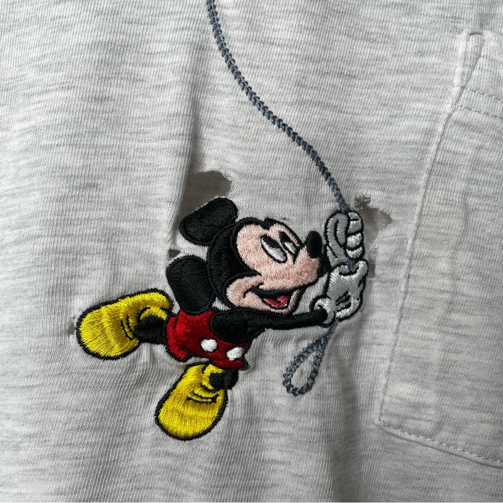 The Disney Store Embroidered Mickey and Pluto Long Sleeve Top Vintage 90s - Picture 5 of 9